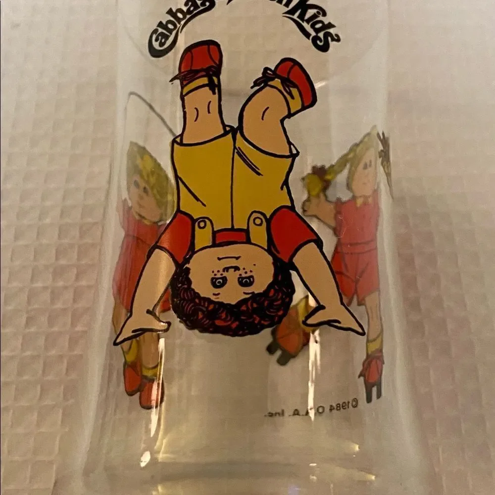 Cabbage Patch Kids Child's Juice Tumbler Drinking Glass Cup Vintage 1984